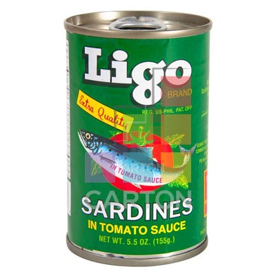 LIGO SARDINES IN TOMATO SAUCE 6*155GM